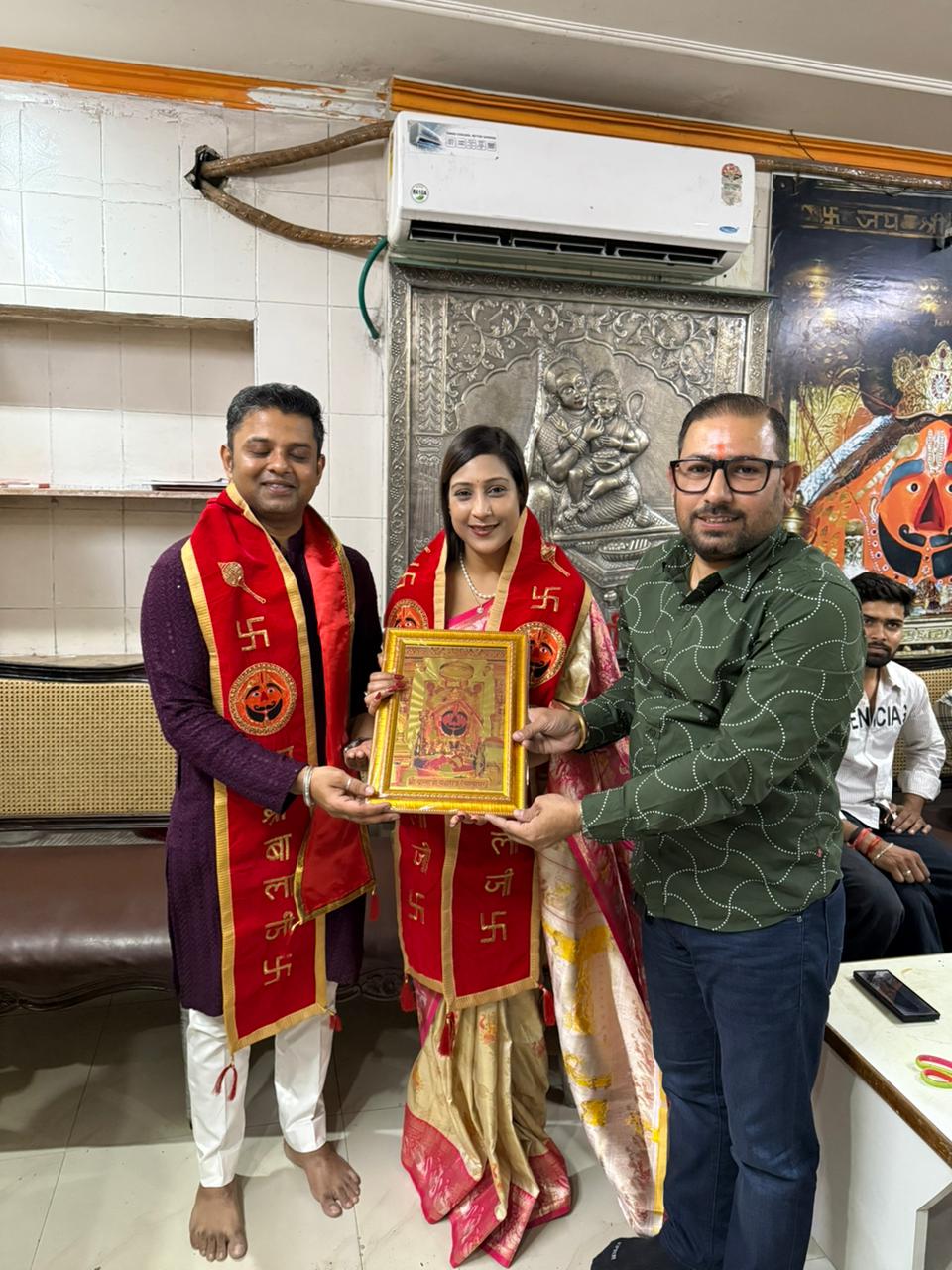 Honoured at the temple